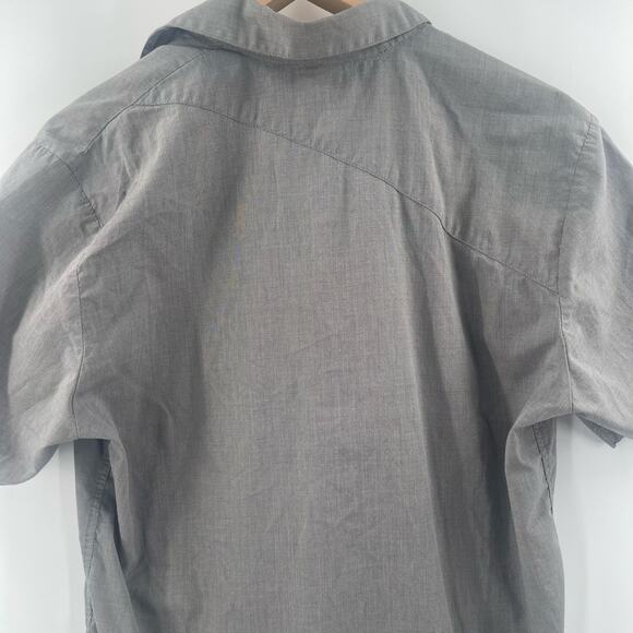 VOLCOM Shirt Size Medium Button Down Classic Fit Gray Skate Surf Snow Lifestyle - Picture 9 of 11